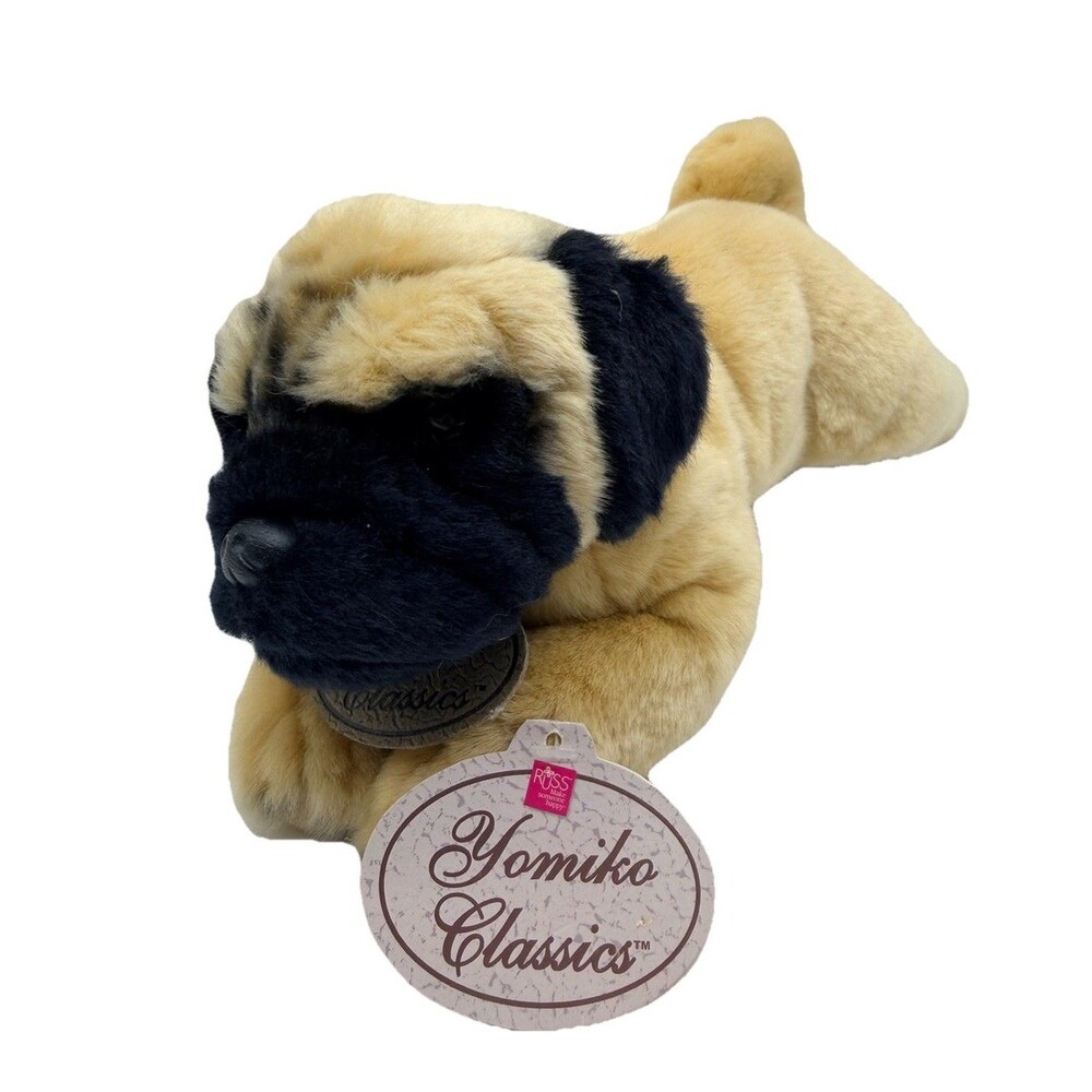 Russ Yomiko Classics Pug Puppy Dog Realistic Plush Stuffed Animal 10”